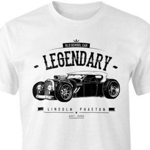 Mens T-Shirt, Hot Rod Retro Car Car Oldschool Rockabilly, Fun Shirt Moonworks